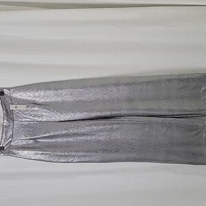 NWT Anthropologie Silver Wide-Leg Pants